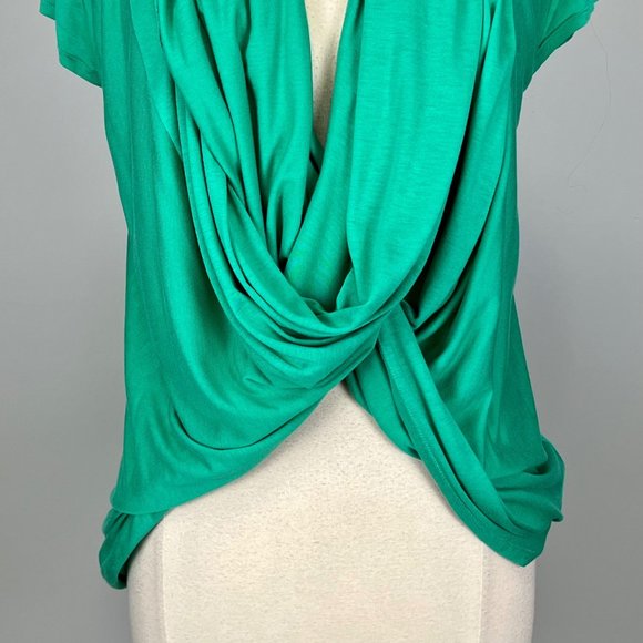 Alice Olivia Womens Draped Infinity Scarf Cardigan Sweater Green size Small - Picture 3 of 10